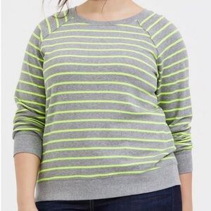 Torrid Grey and Yellow Striped Sweater Size 4X